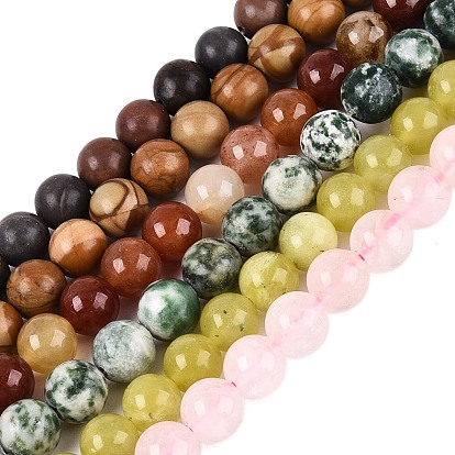 Природных драгоценных камней бисер нитей, гладкий круглый