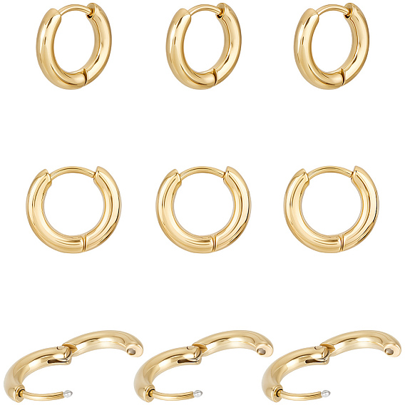 10 парное ионное покрытие (IP) 304 серьги-кольца из нержавеющей стали, гипоаллергенные серьги, с 316 хирургическими штифтами из нержавеющей стали