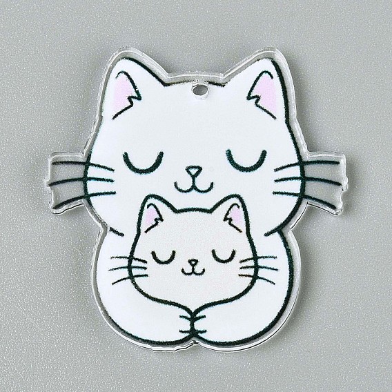 Печатные акриловые подвески, подвески в форме кошки