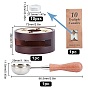 CRASPIRE DIY Scrapbook Making Kits, Including Hexagon Sealing Wax Particles, Flat Round Paraffin Candles, Wood Wax Furnace and Wax Sticks Melting Spoon Tool