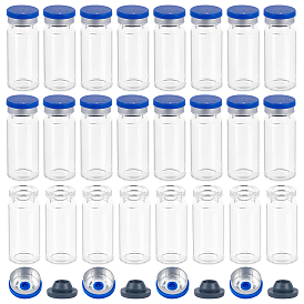 Olycraft Glass Bottles, Refillable Bottle, with Borosilicate Caps, Plastic Stopper, Plastic Aluminum Flip off Caps and Rubber Stoppers