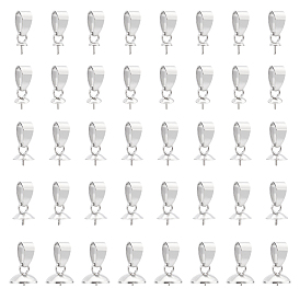 40 шт. 5 стиль 304 нержавеющая сталь чашка жемчужные штифты скобы булавки подвески, за половину пробурено бисера