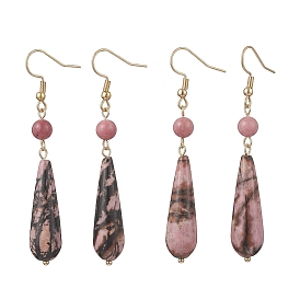 Серьги-подвески из натурального родонита в форме капли, С 304 результатами из нержавеющей стали