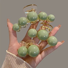 Elegant Green Pearl Hair Clip Set for Women with Shark Teeth and Back Head Accessories
