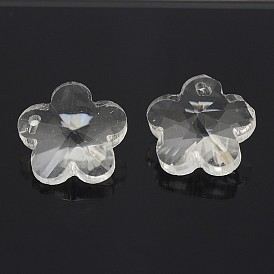 Faceted Flower Glass Charms