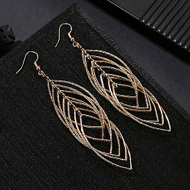 Модные полые латунные серьги-кисточки в форме конского глаза