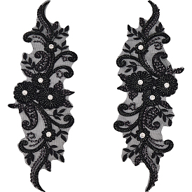 Пришить аппликации в виде цветов, смолой и горный хрусталь, аппликации из полиэстера, швейные украшения