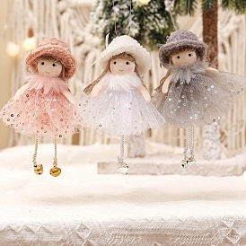 New holiday gift Christmas tree pendant sequin skirt angel girl charm children cute doll doll