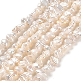 Natural Keshi Pearl Beads Strands, Cultured Freshwater Pearl, Baroque Pearls, Nuggets