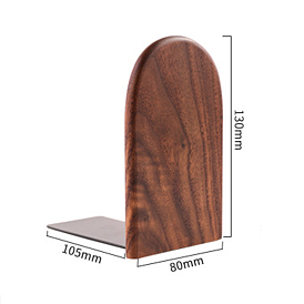 Non-Skid Wood Bookend Display Stands, Desktop Heavy Duty Wooden Book Stopper for Shelves, Teachers' Day, Arch Shape