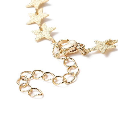 Brass Star Link Chain Bracelet Making, with Lobster Clasp, for Link Bracelet Making