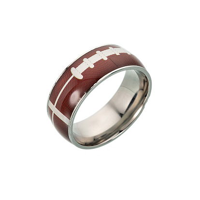 316L Surgical Stainless Steel Wide Band Finger Rings, Sporting Goods