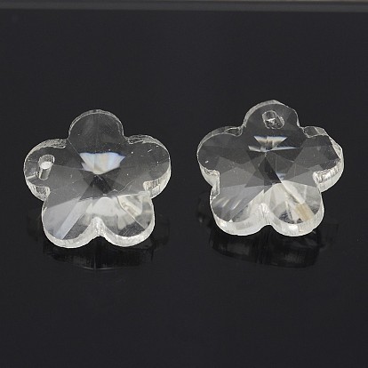 Faceted Flower Glass Charms