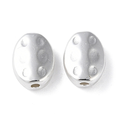 Alloy Beads, Long-Lasting Plated, Oval