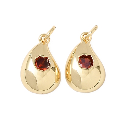 Латунные микро проложить кубического циркония подвески, слезинки, без кадмия и без свинца, стойки покрытие, долговечный, с целью перехода в кольце