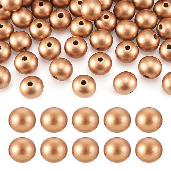 Природных шарики древесины, без свинца, окрашенные, круглые