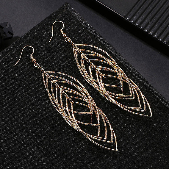 Модные полые латунные серьги-кисточки в форме конского глаза