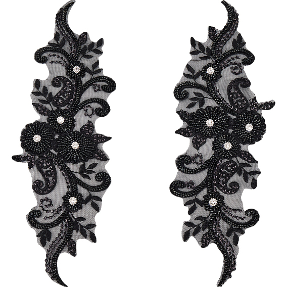 Пришить аппликации в виде цветов, смолой и горный хрусталь, аппликации из полиэстера, швейные украшения