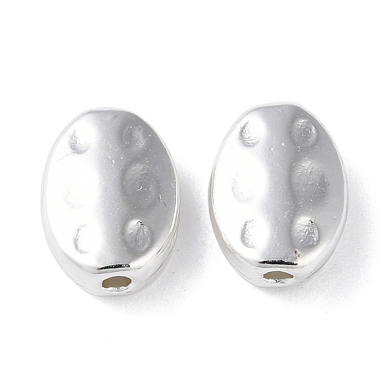Perles en alliage, plaqué longue durée, ovale