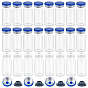 Glass Bottles, Refillable Bottle, with Borosilicate Caps, Plastic Stopper, Plastic Aluminum Flip off Caps and Rubber Stoppers