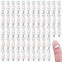 60Pcs Natural Cultured Freshwater Pearl Potato Beaded Charms, with Brass Loops, Antique White