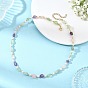 Natural Amethyst & Rose Quartz & Amazonite & Prehnite & Freshwater Pearl Beaded Necklaces, Nuggets
