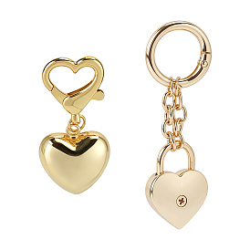 2 шт. подвески для сумок из нержавеющей стали, с карабинами из сплава и пружинными кольцами