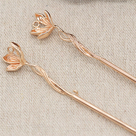 diy jewelry accessories lotus single stick hairpin pure copper ancient style headdress hairpin handmade diy material