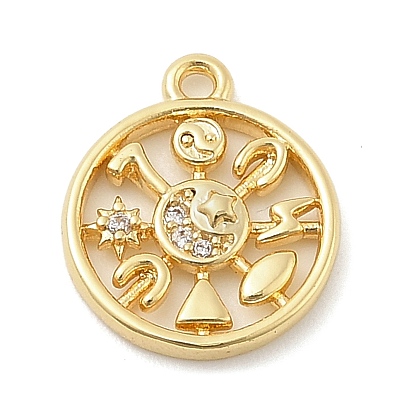 Латунные микро проложить кубического циркония подвески, прелести компаса