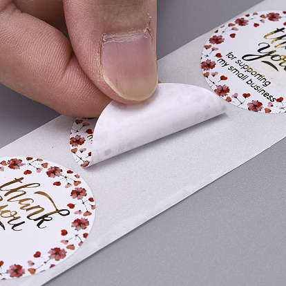 Fábrica de China 1.5 pulgadas gracias pegatinas, etiquetas adhesivas en rollo para sobres, sobres y bolsas de burbujas 38 mm, 500pcs / granel en línea PandaWhole.com