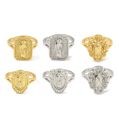 Saint Rack покрытие латунные регулируемые кольца для женщин, без свинца и без кадмия