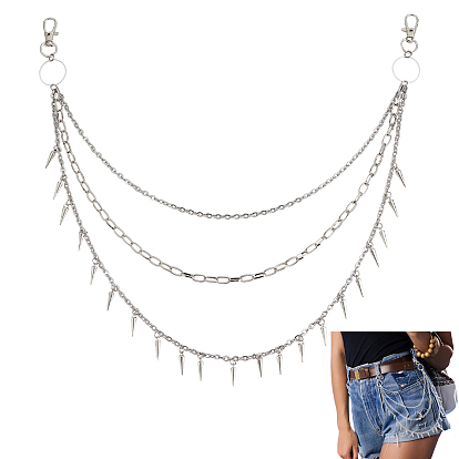 304 цепи из нержавеющей стали для джинсовых брюк, сплав единорог скелет кулон кошелек брелки, ремни в стиле панк, хипстерские аксессуары для мужчин и женщин