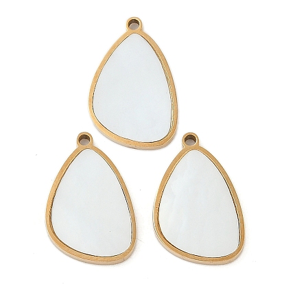 Ионное покрытие (ip) 304 подвески из нержавеющей стали, с паве-ракушкой, очарование слезы