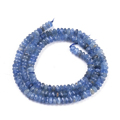 Natural Kyanite/Cyanite/Disthene Beads Strands, Rondelle, Faceted