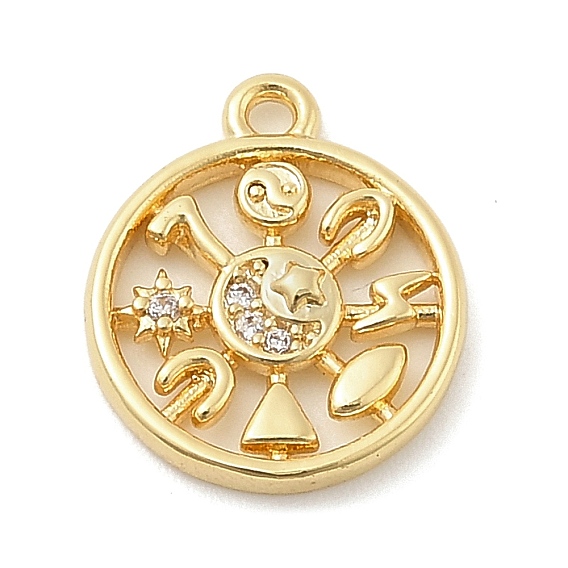 Латунные микро проложить кубического циркония подвески, прелести компаса