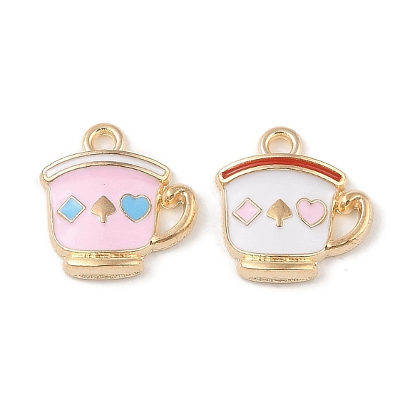 Подвески из эмали и сплава, золотой свет, чайник очарование