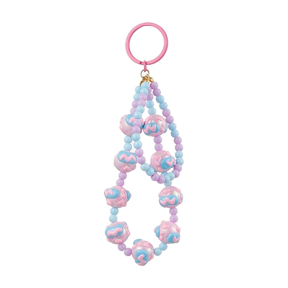 Opaque Acrylic Keychains, with Iron Split Key Rings