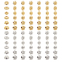 72Pcs 12 Style Alloy Beads, Cadmium Free & Lead Free, Mixed Shapes