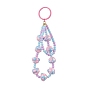 Opaque Acrylic Keychains, with Iron Split Key Rings
