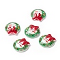 Christmas Themed Opaque Resin Cabochons, Christmas Wreath