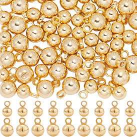 80 шт 2 стили латунные подвески, электрофорез, долговечный, круглые