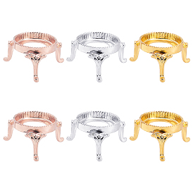 6Pcs 3 Colors Alloy Display Holder, for Crystal Ball