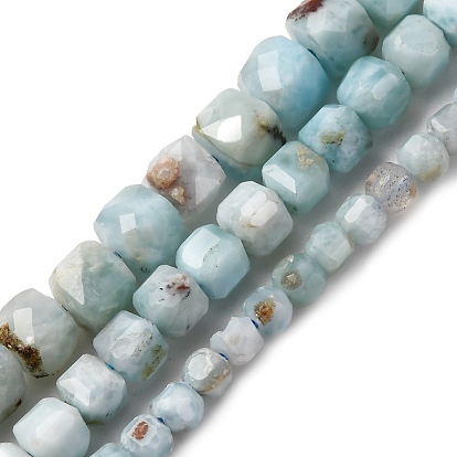 Природные ларимар бисер нитей, граненые, кубические