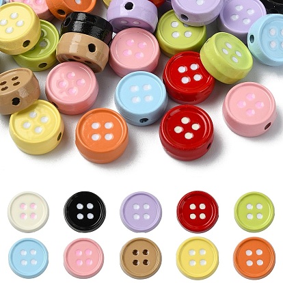 40 шт 10 цвета сплава эмалевые бусины, круглая форма кнопки