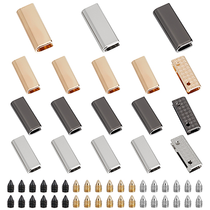 18шт 3 цвета цинковый сплав сумка декоративные пряжки края, оборудование для конца ремня