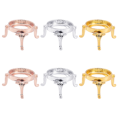 6Pcs 3 Colors Alloy Display Holder, for Crystal Ball