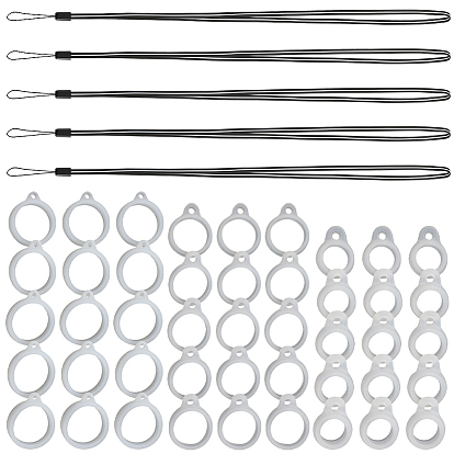 5шт. резиновые ремешки, с пластиковой фурнитурой и силиконовой подвеской в стиле 3