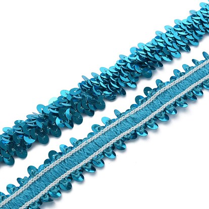 Yarn Lace Trims, with Paillettes and Elastic Fiber