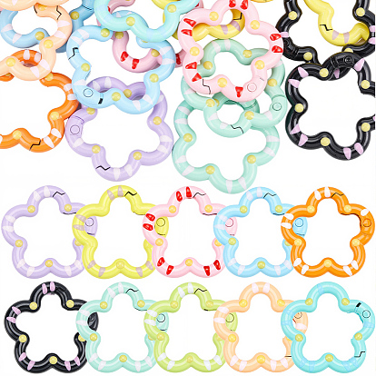 26пружинные кольца из сплава, окрашенные распылением, цветок