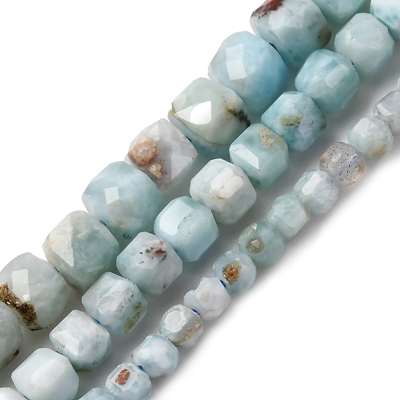 Природные ларимар бисер нитей, граненые, кубические